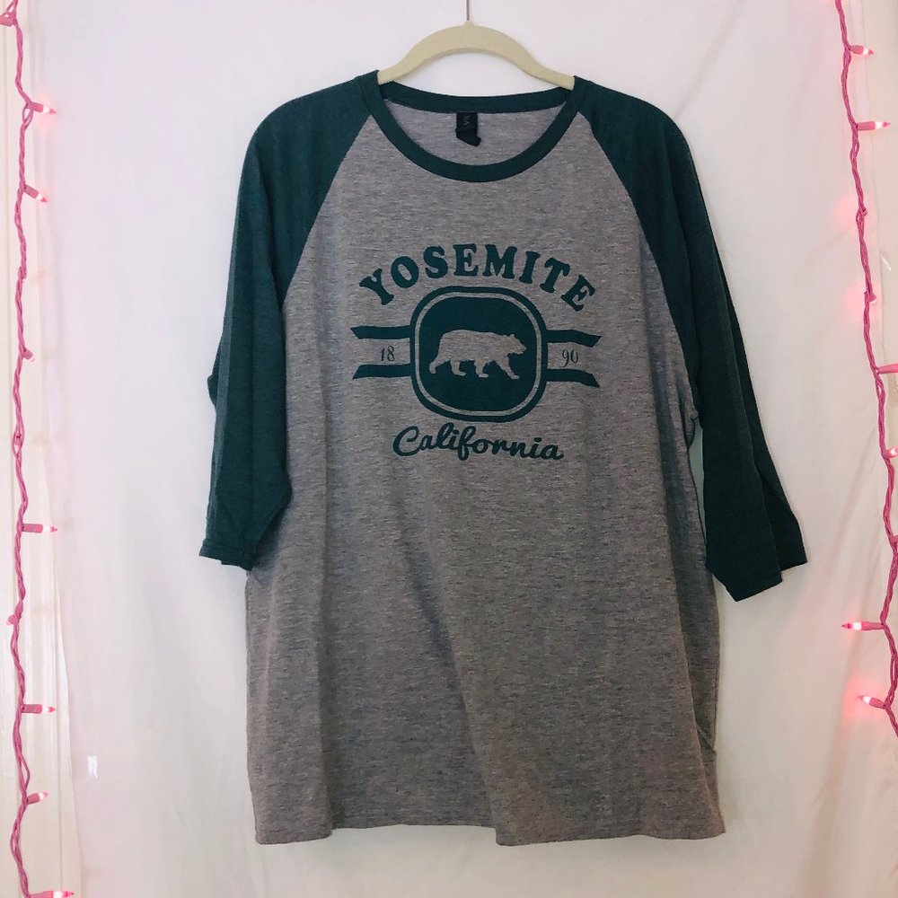 Yosemite California Baseball Tee